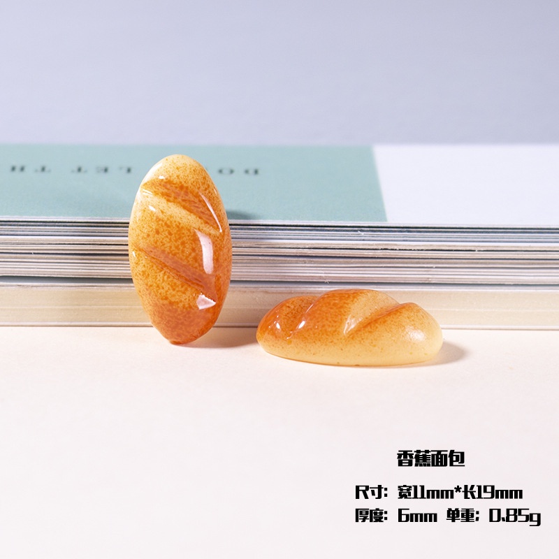 Set 10 phụ kiện hình bánh mì bánh quy dành cho trang trí điện thoại DIY