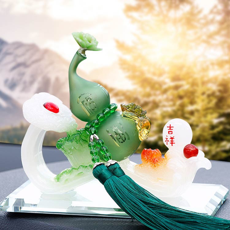 [MUA 1 TẶNG 1] Tặng ngay 1 dây tiền hoa mai loại dài khi mua tượng hồ lô như ý pha lê hàng loại 1 | BigBuy360 - bigbuy360.vn