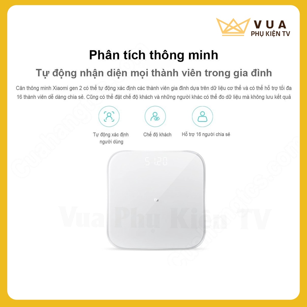 [FREESHIP- SIÊU CHÍNH XÁC] Cân điện tử Xiaomi Smart Scale Gen 2 - theo dõi sức khoẻ - cân thông minh