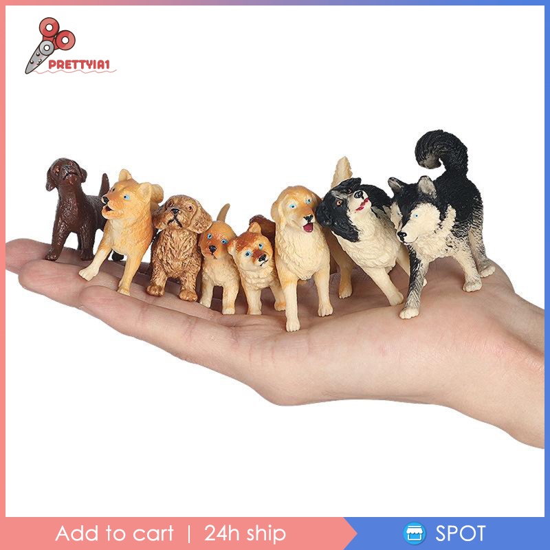 Set 8 Mô Hình Chú Chó Mini Dùng Trang Trí Nhà Cửa