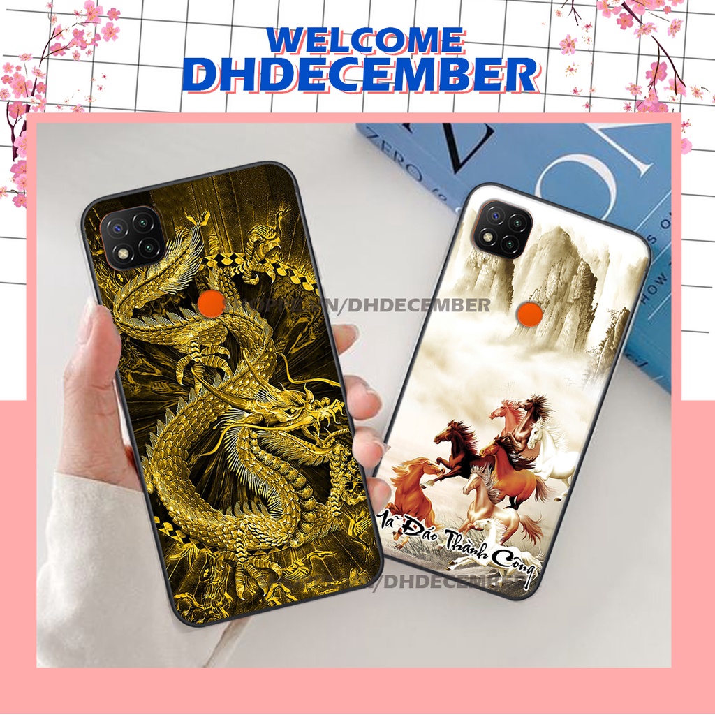 Ốp lưng Xiaomi REDMI 9C in hình thư pháp tâm an vạn sự an ,mã đáo thành công SIÊU CHẤT