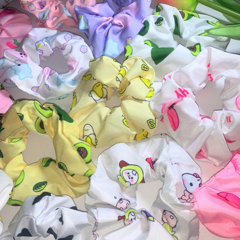 Buộc Tóc Scrunchies  Cột Tóc Hoạt Hình, Trái Cây N14