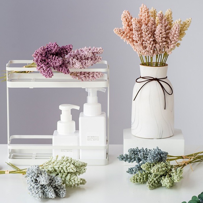 Bộ 6 Bông Hoa Lúa Mì Nhân Tạo Mini Trang Trí Tiệc Cưới / Lễ Tình Nhân DIY
