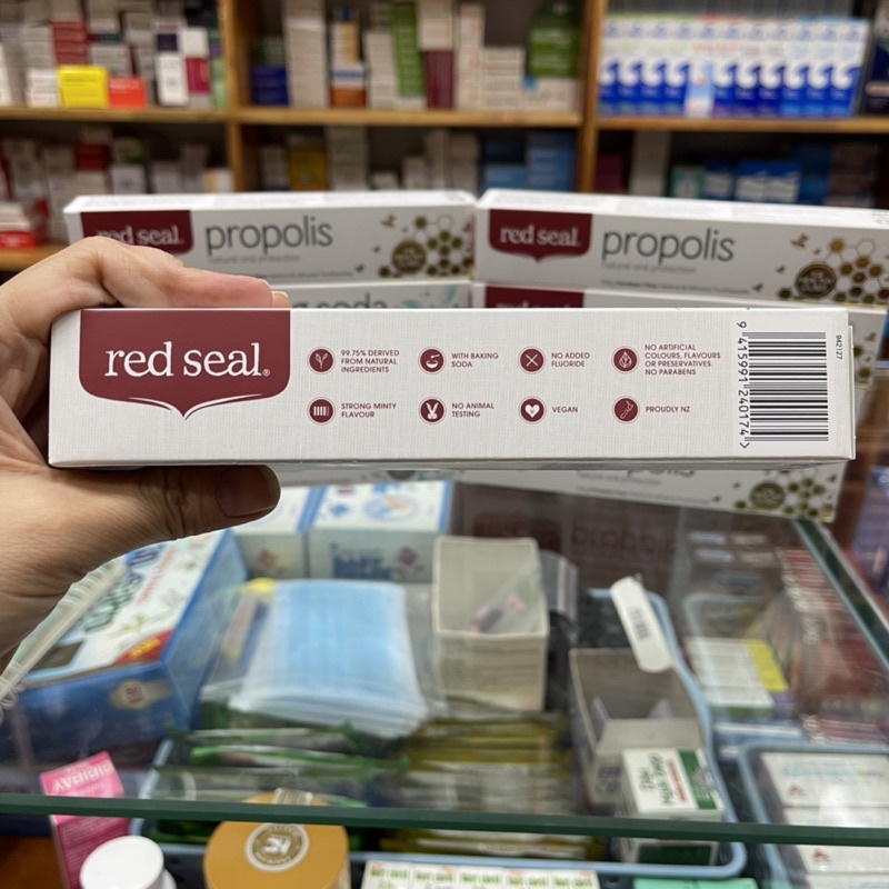 Red seal Baking soda 100g trắng răng hiệu quả, kem đánh răng Red seal các loại Propolis, Smoking