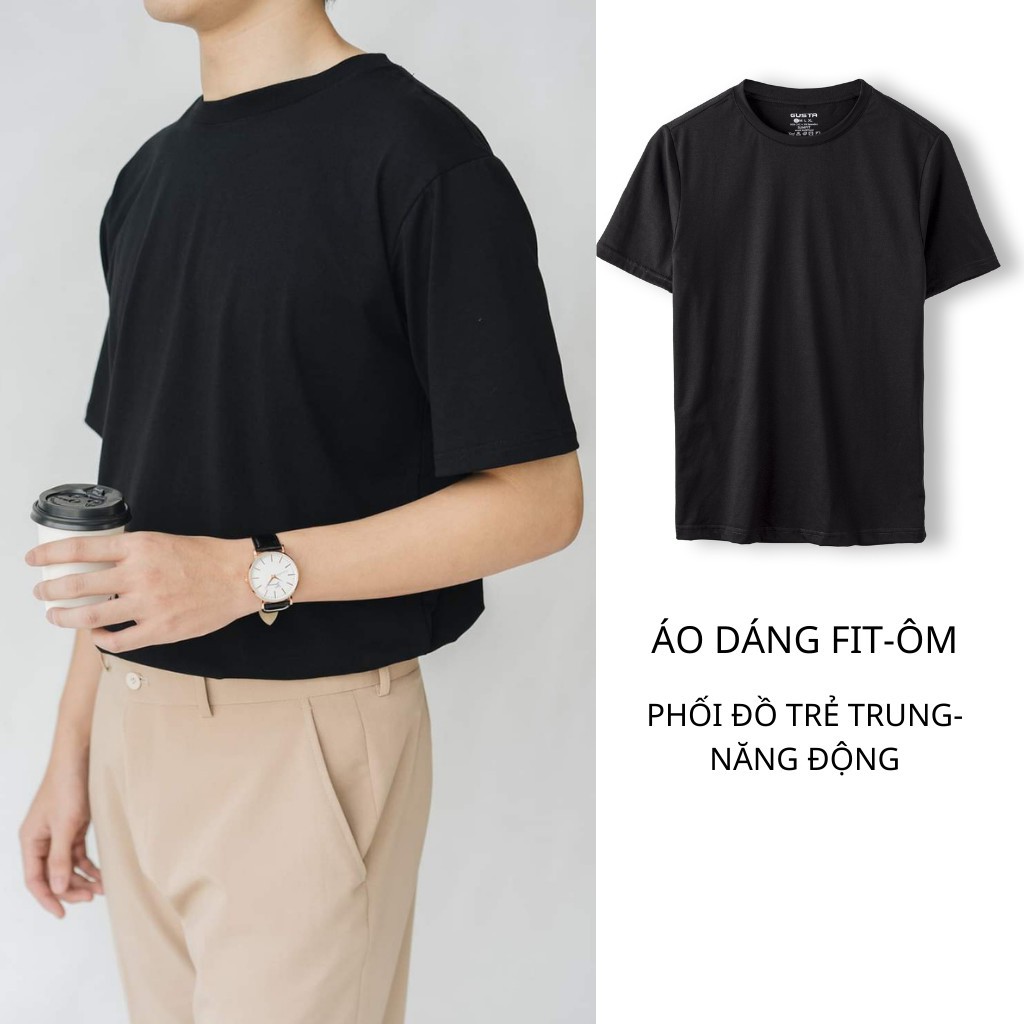 [8 MÀU] Áo Thun Nam Cổ Tròn Đẹp Trơn Có Màu Đen,...Áo Thun Nam Trơn Cao Cấp ,Thấm Hút Tốt - ATGS - GUSTA | BigBuy360 - bigbuy360.vn