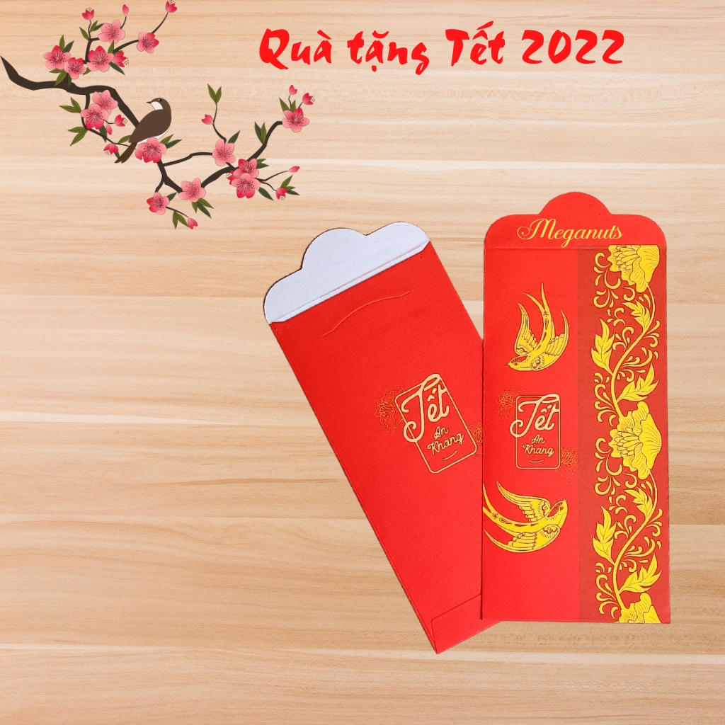 Quà tặng Tết 2022 - Combo 5 phong bao Lì xì Tết Meganuts mẫu ngẫu nhiên