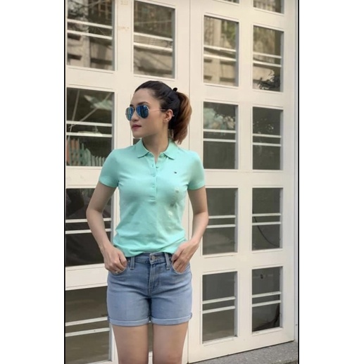 Áo phông POLO nữ có cổ, gài khuy TOMMY HILFIGER USA
