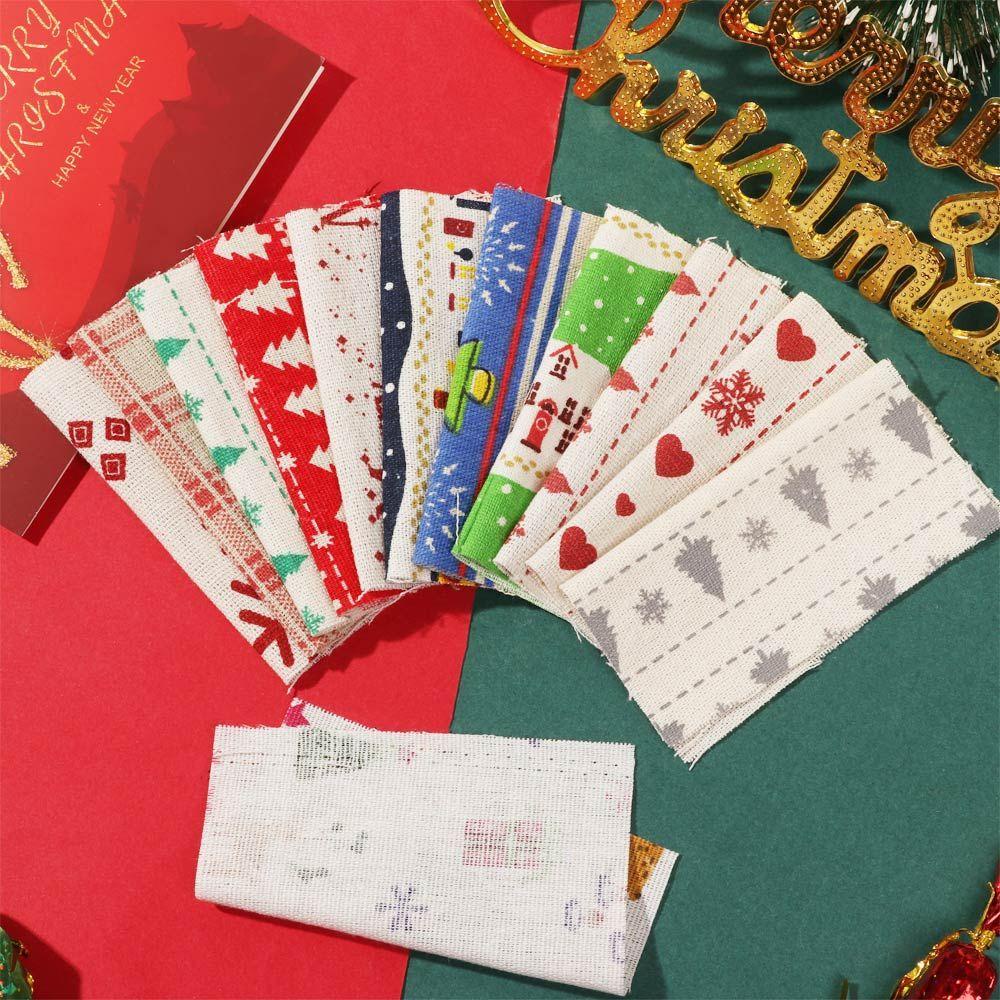 Set 20 Miếng Vải Họa Tiết Giáng Sinh Tự Làm Đồ Thủ Công Đa Dụng