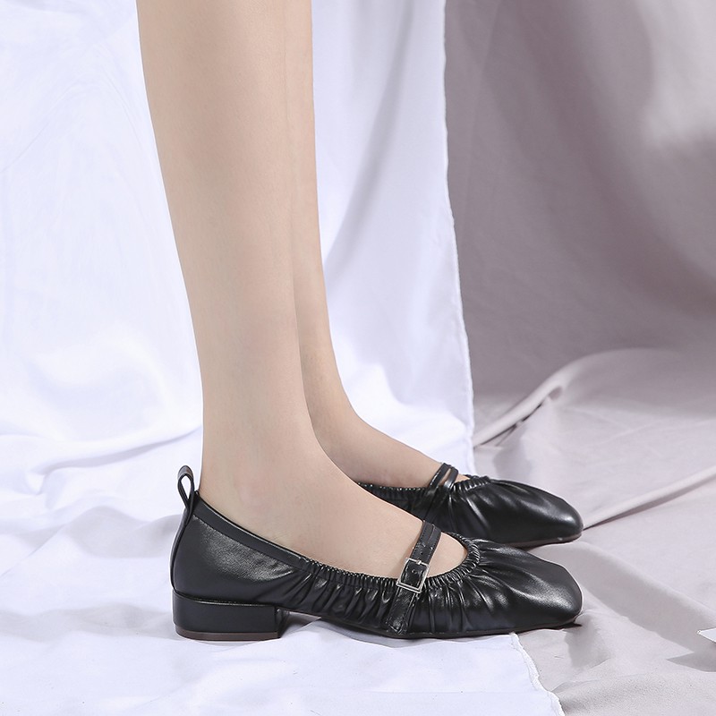 Giày Búp Bê Nữ Gót Vuông Thời Trang Hàn 2019 | BigBuy360 - bigbuy360.vn