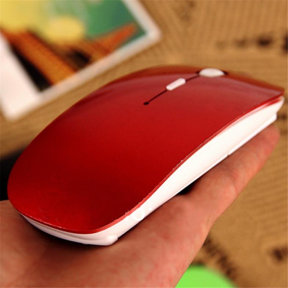 AUGUSTINA Durable Optical Laptop Ultra Thin Wireless Mouse PC Desktop Computer 2.4G Receiver 6 Candy Color USB/Multicolor