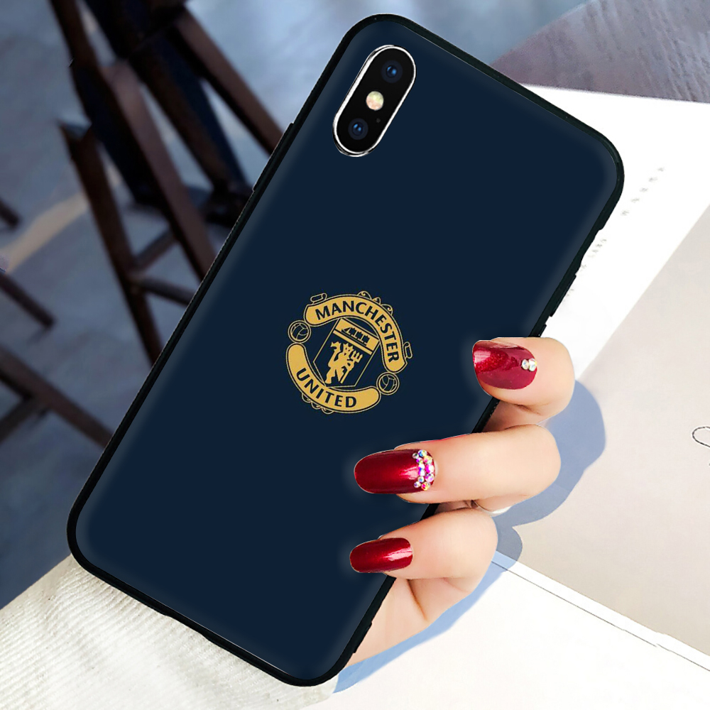 Ốp Điện Thoại Tpu Mềm Chống Rơi Hình Đội Manchester United Cho Iphone 5 5s Se 6 6s Plus 7 8 Plus Se 2020