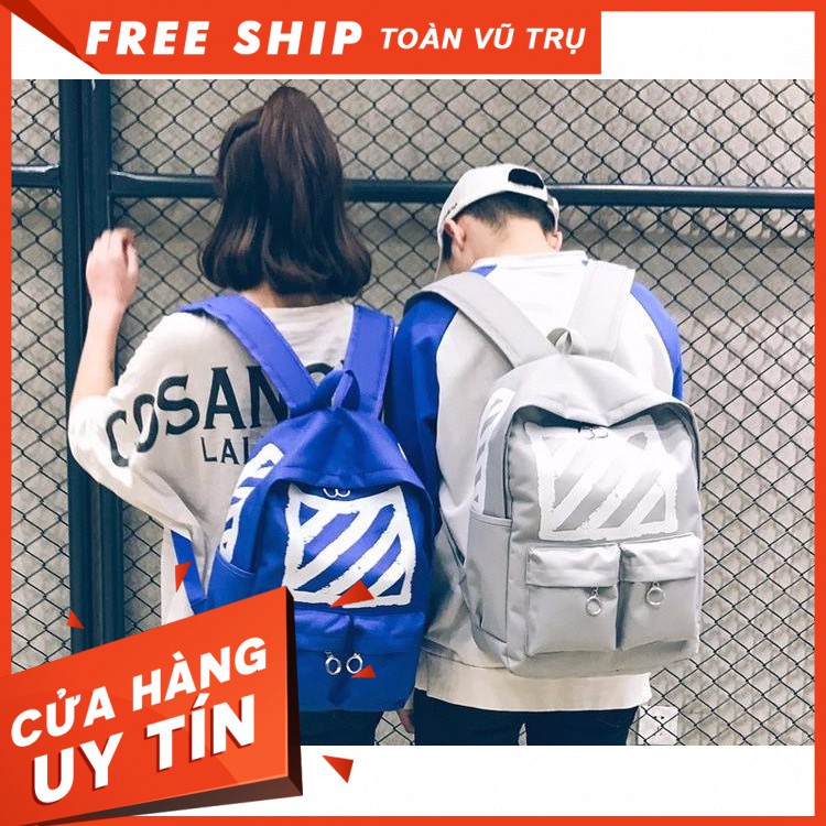 [BIG SALE]⚡️[Cao Cấp] Ba Lô Thời Trang Nam Nữ Off White Brushed Diagonals Backpack