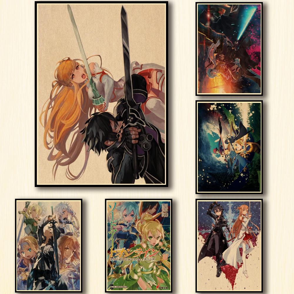 Tấm Poster treo tường trang trí in hình Anime Sword Art Online 33 thiết kế độc đáo #1