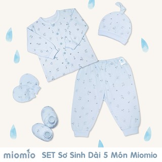 SET sơ sinh dài tay mỏng 5 món MIOMIO