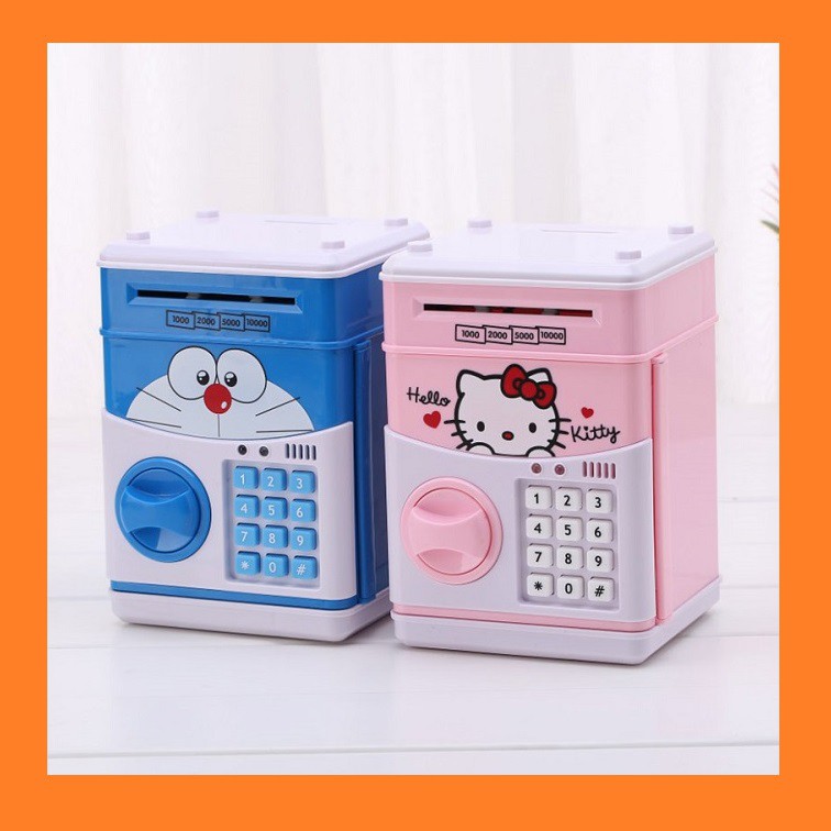 Két sắt mini cho bé mật mã 4 số / két ATM thông minh sử dụng pin / ống heo tiết kiệm tiền