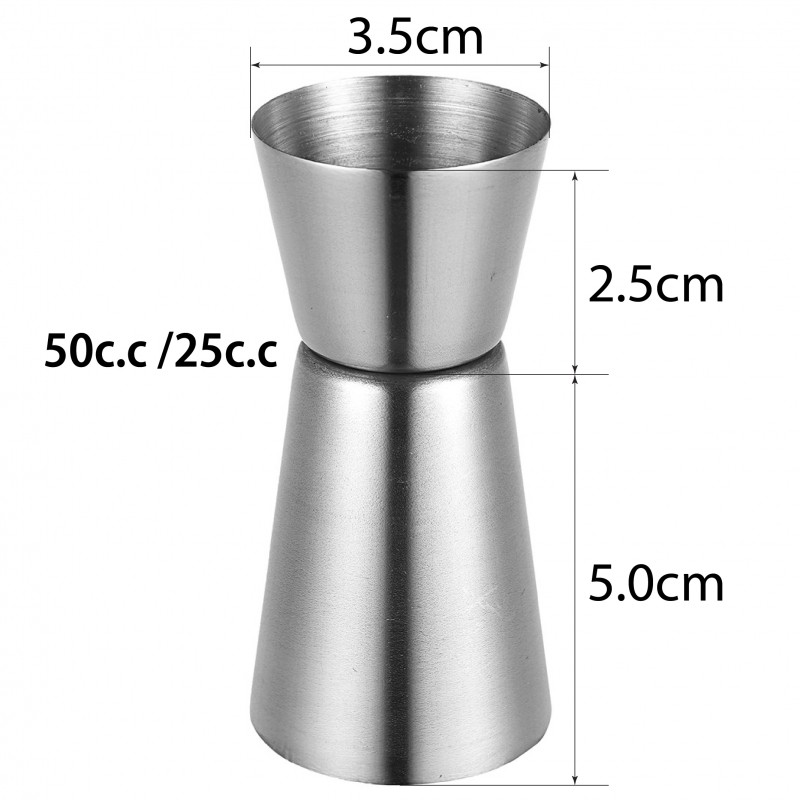 Đong Inox Jigger 2 Đầu Nhiều Size