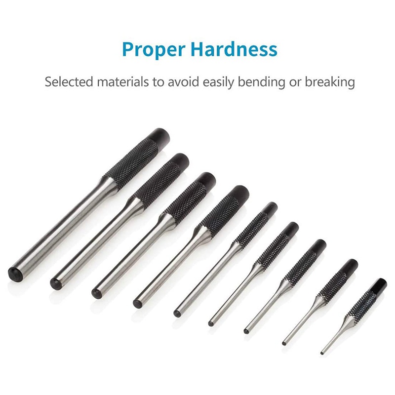 Bộ 9 Dụng Cụ Đục Lỗ Kèm Túi Đựng Bằng Thép