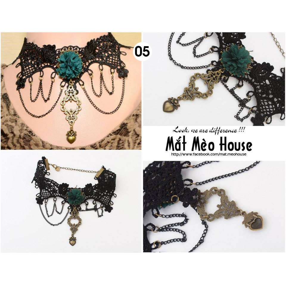 Vòng cổ ren gothich