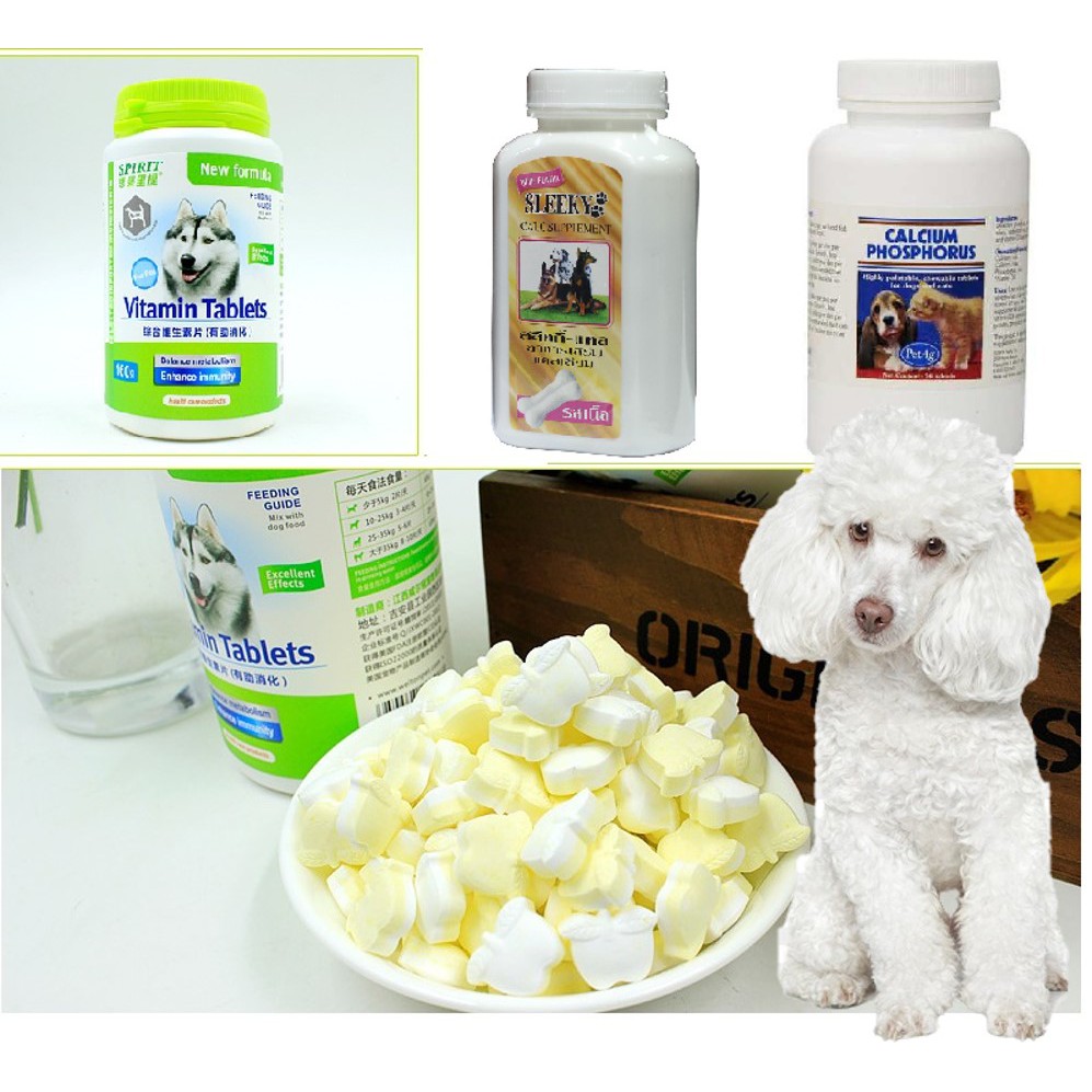 Lẻ 1 Viên sữa dê dưỡng chất spirit canxi cho chó mèo (5 loại) chắc xương dưỡng lông và chó mèo kém ăn