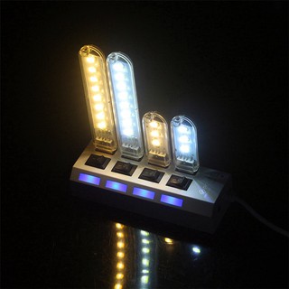 Thanh đèn LED usb siêu sáng mini gồm 3/8 bóng thích hợp để bàn học capdunglaptop