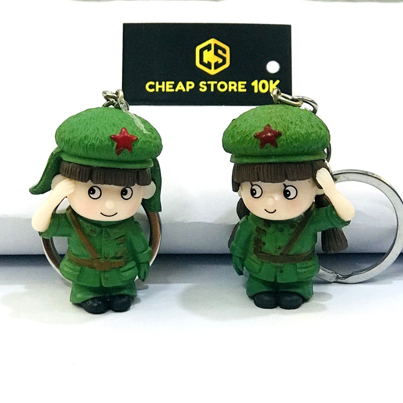 Móc khóa bộ đội, móc khoá đôi, cheapstore10k, cheapstore