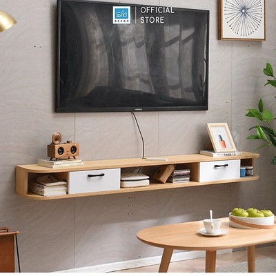 Kệ Trang Trí Tivi Phòng Khách, Phòng Ngủ Hiện Đại Màu Gỗ Sồi Kết Hợp Trắng TV161 SIB Decor