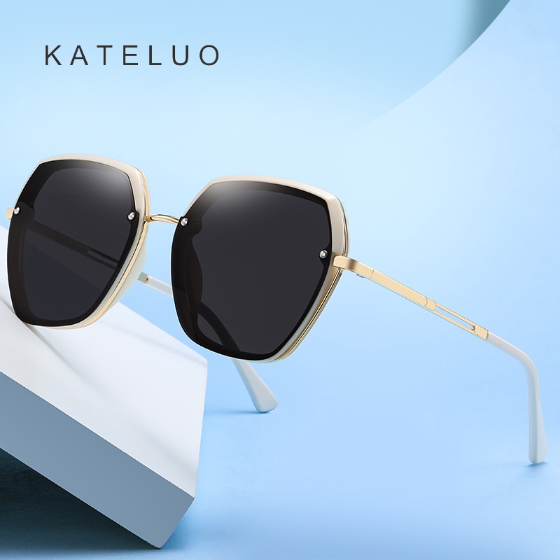 Kính mát KATELUO A0755 phân cực gọng kim loại kiểu vuông thời trang