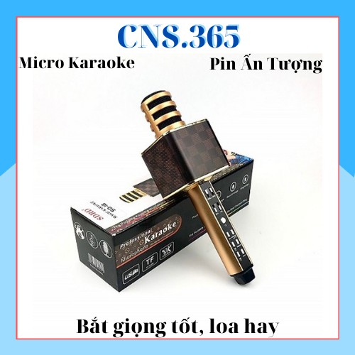 Micro Karaoke SD08/ SD10/ SD17/ SD18 Bluetooth Cầm Tay, CNS.365 Micro Kiêm Loa, Âm Chuẩn, Bắt Giọng Tốt, Hỗ Trợ Thẻ Nhớ