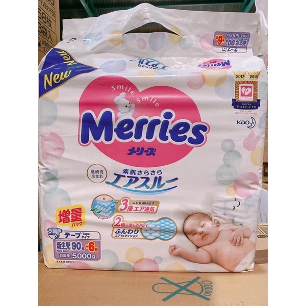 TÃ DÁN MERRIES NỘI ĐỊA NHẬT BẢN (Newborn 90+6)