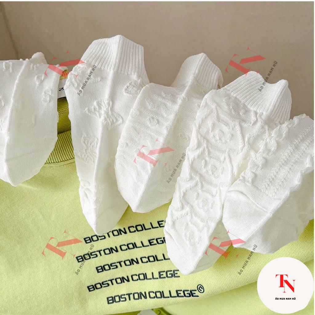 Tất cổ ngắn nữ phong cách Vintage, vớ nữ chất liệu vải Hàn co giãn 4 chiều M26A1 - Tình Ngọc Store