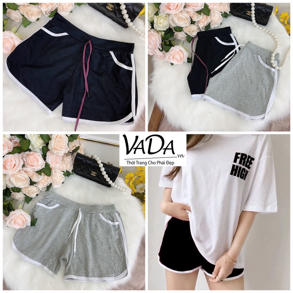 Quần đùi viền chất thun co giãn thoải mái - Thời Trang VADA