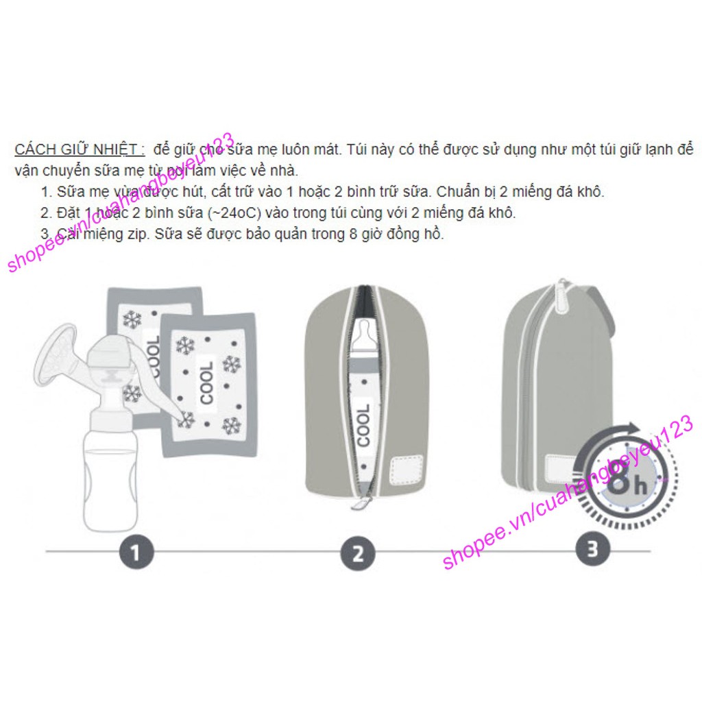 Túi giữ nhiệt đơn - phụ kiện cho bình sữa FatzBaby Thermo 1 - Fatz FB2015SL