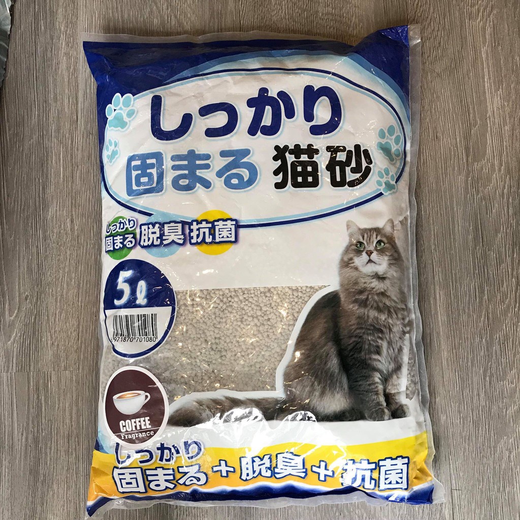 Cát vệ sinh Nhật Bản Cat Litter Kitty Pet 5L cho mèo cát nhật trắng siêu vón khử mùi tốt