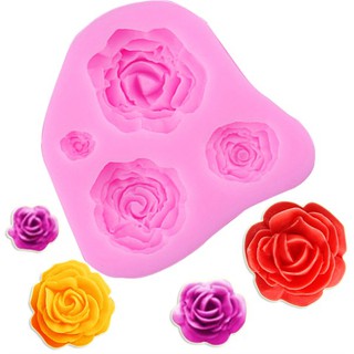 Khuôn Silicone 4D Hoa Hồng Vĩ 4C