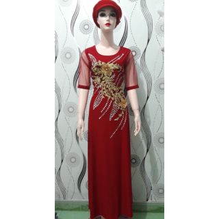 Đầm dạ hội dài trung niên( đỏ tươi )