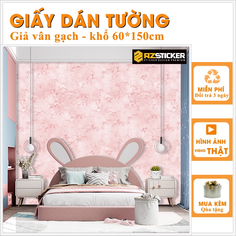 Giấy Dán Tường Mã V10 - Vân Hồng | Giấy Dán Kích Thước 150*60CM Cắt Sẵn Dễ Dàng Sử Dụng