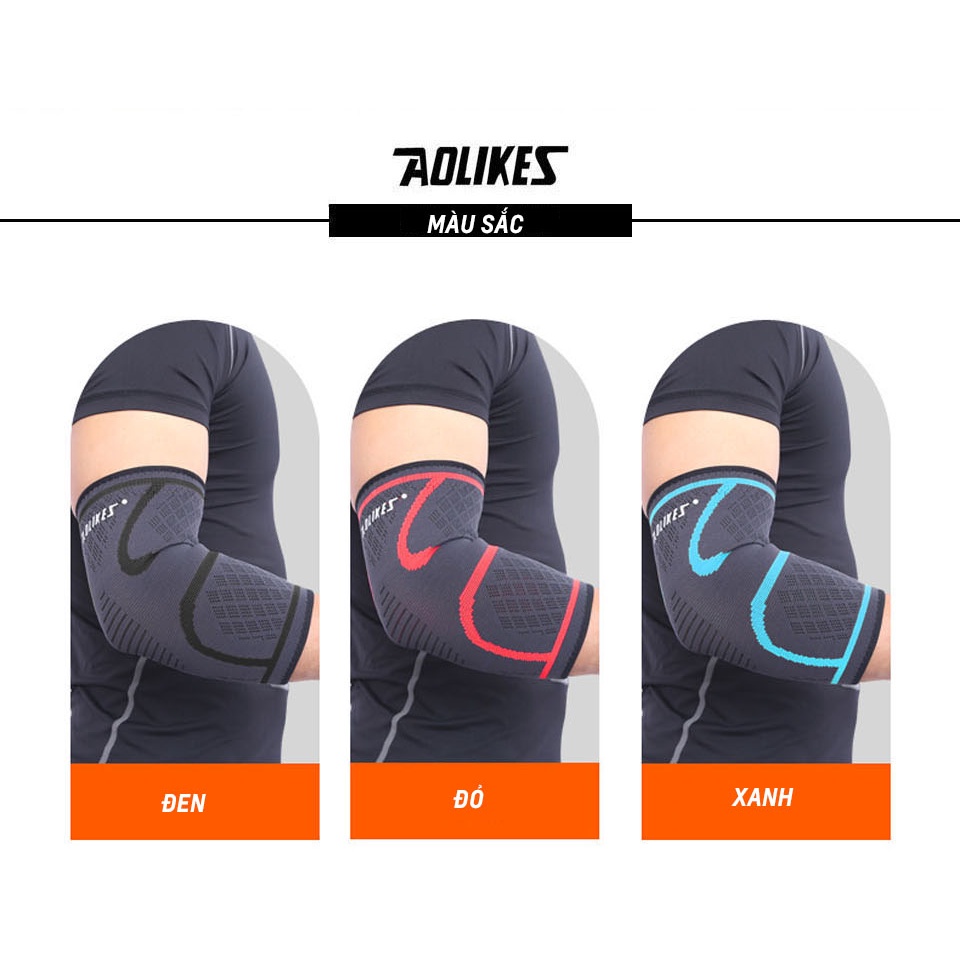 Băng Bảo Vệ Khuỷu Tay Thể Thao AOLIKES Chính Hãng Tập Gym, Yoga