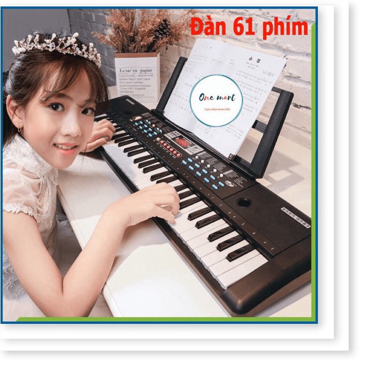 [Hàng Đẹp] Đàn Piano Đàn Điện Tử 61 Phím Kèm Mic Cho Bé Đàn Organ