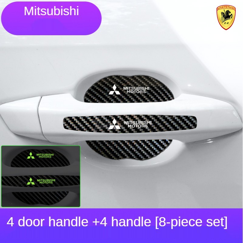 GRANDIS Miếng Dán Dạ Quang Cho Tay Nắm Cửa Xe Hơi Mitsubishi Triton / Lancer / Sx / Mirage / Strage / Outlander / Golfi / Grandi / L200 / Airtrek / Galant / Lancer Gt / Canter / Colt