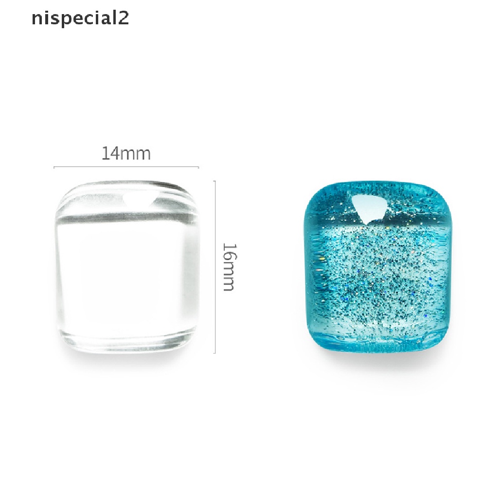 [nispecial2] 10pcs Transparent Glass Gel Nail Art Display Nail Color Board Manicure Tools [new]