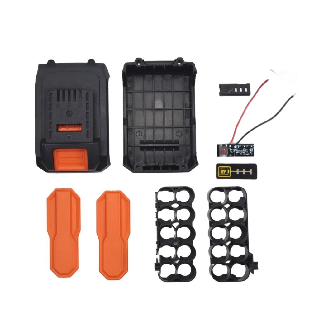 Vỏ pin 5s 2p đóng pin 10 cell 18650 loại xịn có đèn báo pin dùng cho máy khoan, máy bắt vít pin Boss HItachi