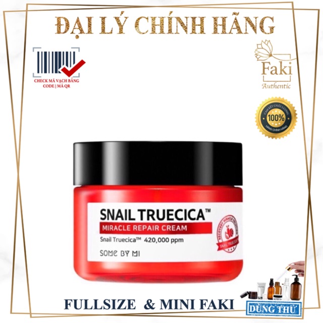 Kem Dưỡng phục hồi da sau mụn, kem Ốc Sên Phục Hồi Some By Mi Snail Truecica