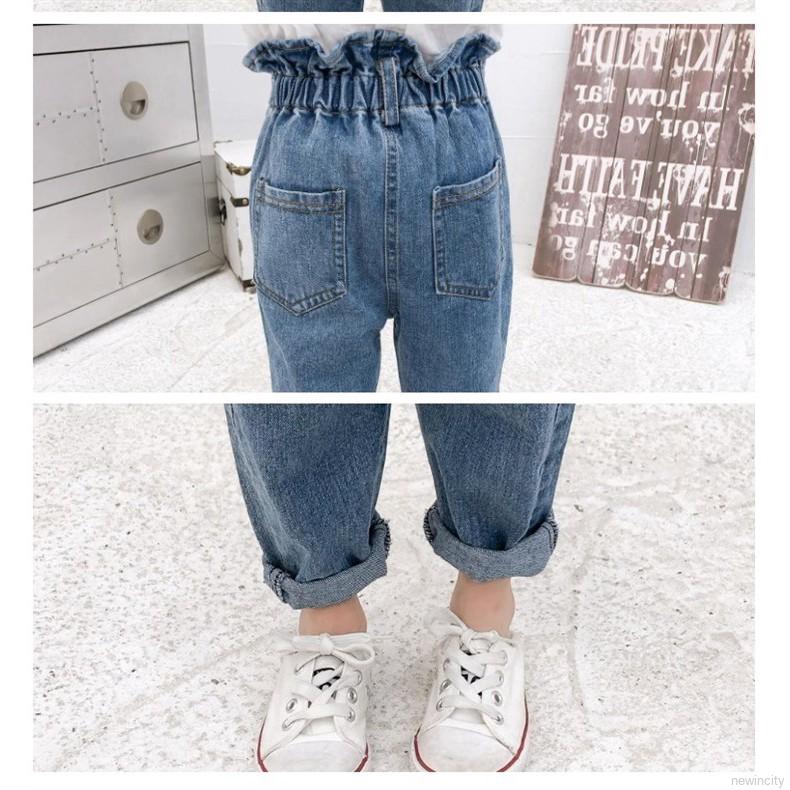 Quần jean co giãn phong cách Hàn Quốc cho bé gái