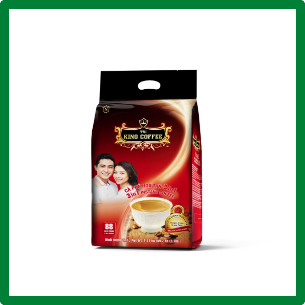 Cà phê hòa tan KING COFFEE 3IN1-Túi 88 gói x16g (1,4kg) | BigBuy360 - bigbuy360.vn