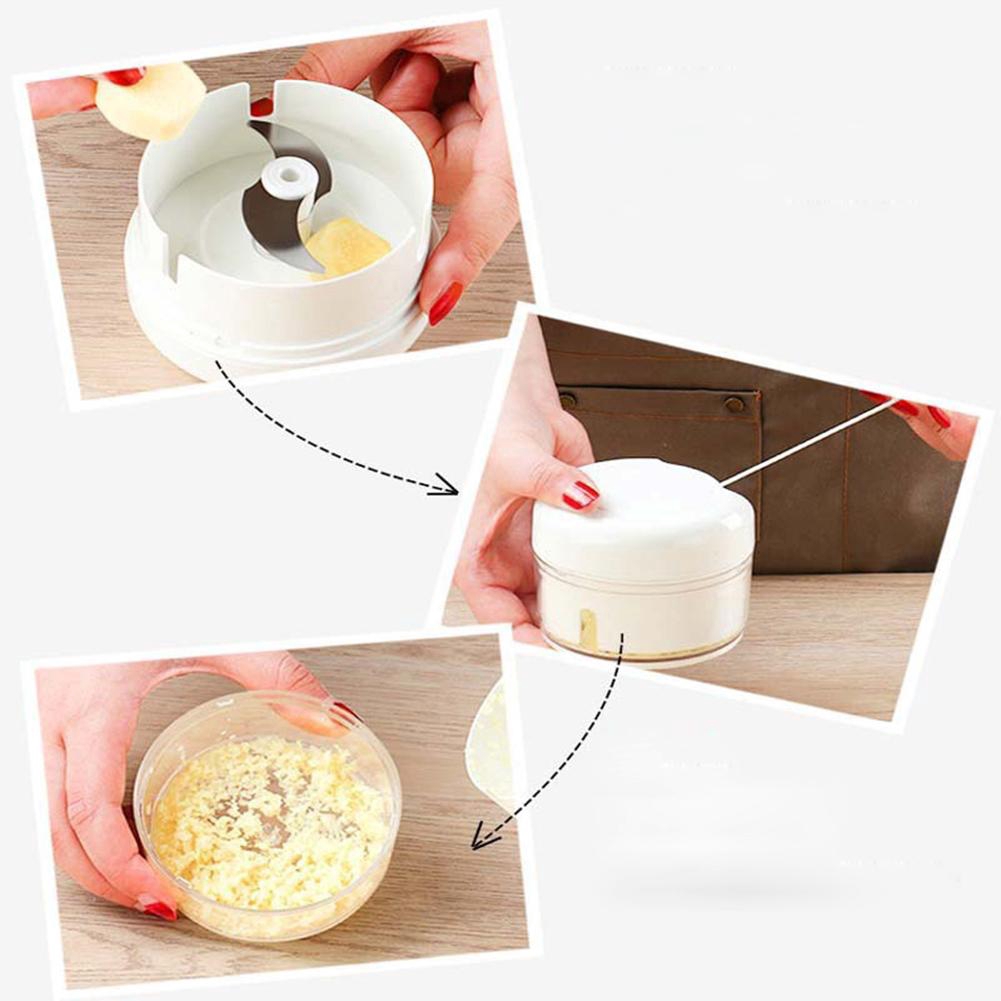 🎉TG 💜Máy cắt tỏi Mutif Mini Portable Hướng dẫn sử dụng Fruit Chopper Máy nghiền Nhà bếp Dụng cụ nhà bếp Tiện ích