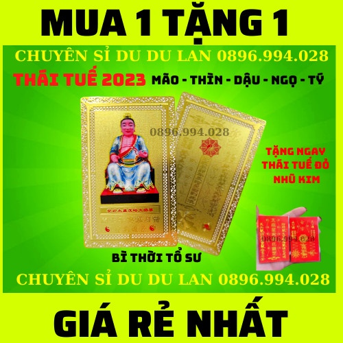 Kim Bài Thái Tuế 2023 ( tặng 1 thái tuế đỏ) - hoá giải điều khôn may mắn nhét ví
