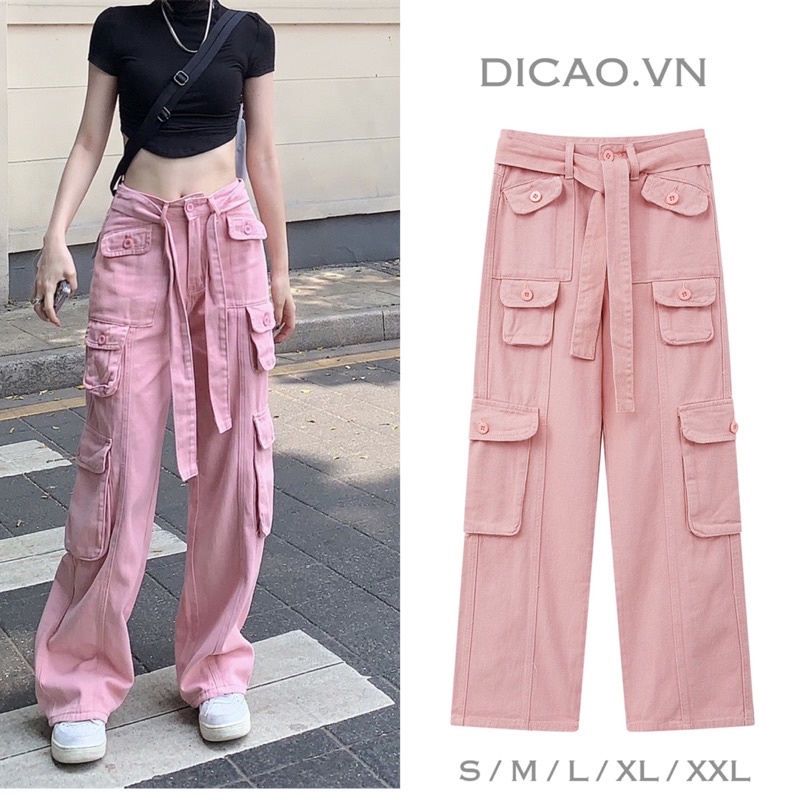 QUẦN KHAKI JEAN TÚI HỘP JENNIE HỒNG BẢN CAO CẤP DÀY ĐẸP
