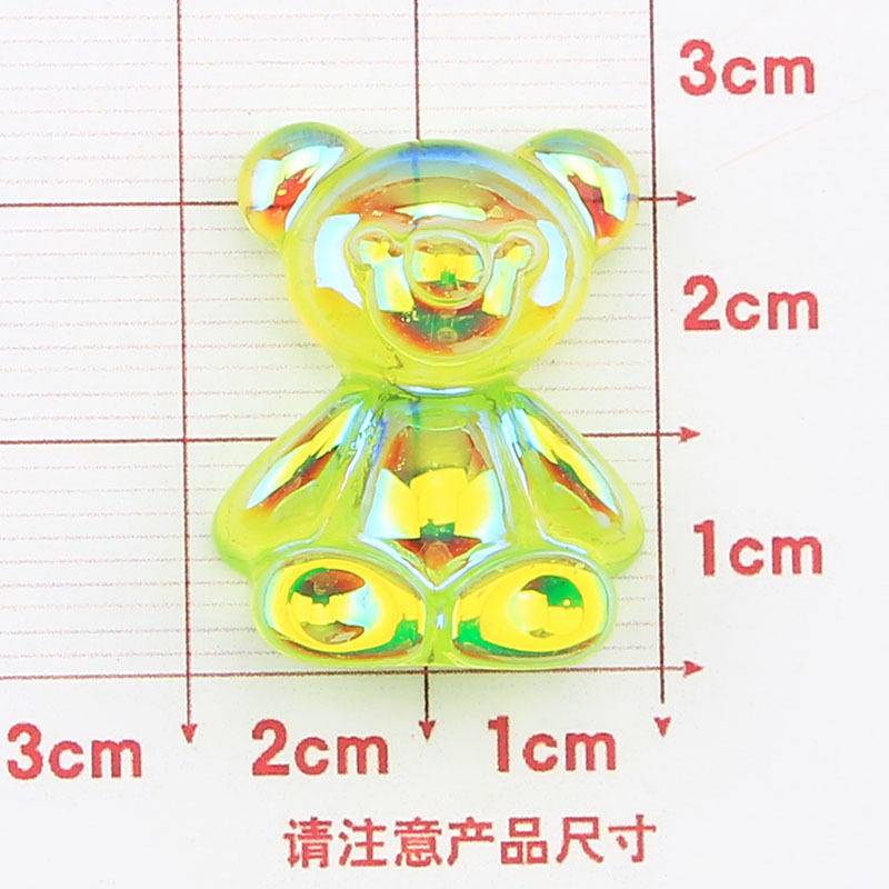 Phụ Kiện Mặt Charm Hình Gấu Hoạt Hình Trong Suốt Nhiều Màu Trang Trí Giày/Giày DIY