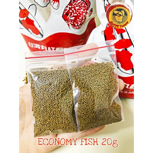 Thức ăn cá Mizuho Economy ( gói dùng thử 10g-20g)  cám Nhật cho cá vàng- Hạt cám chìm-Không đục nước