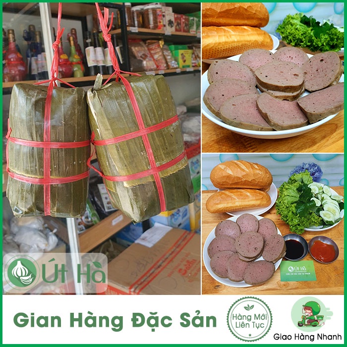 Chả Bò Quảng Ngãi Loại Đặc Biệt Cây 0.5KG 100% Nguyên Liệu Tự Nhiên Tươi Ngon Không Chất Bảo Quản - Út Hà Đặc Sản